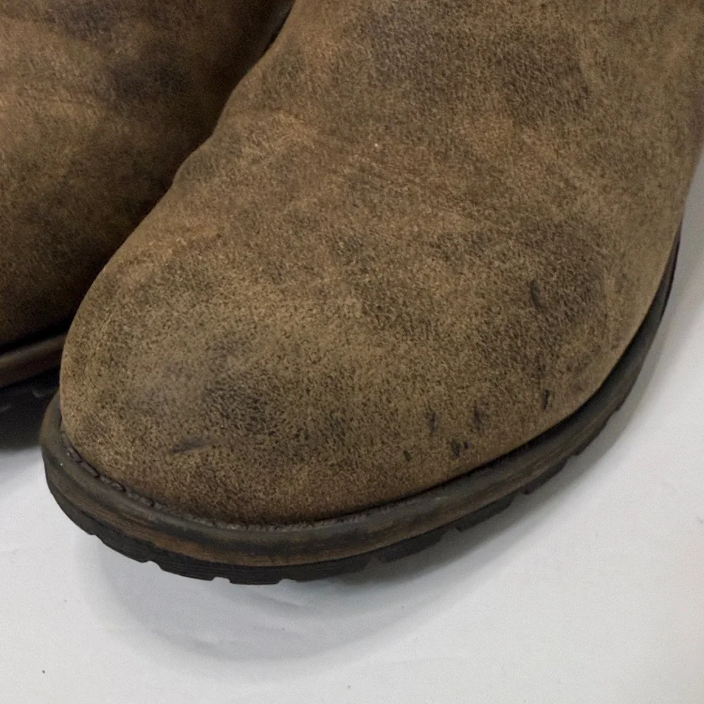Maurices Tan Ankle Boots with Buckle Accents